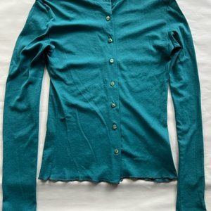 Morgan De Toi Designer Button Down Long Sleeve Top !